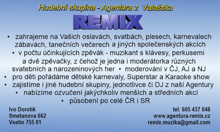 REMIX - Hudební skupina a Agentura z Valašska 